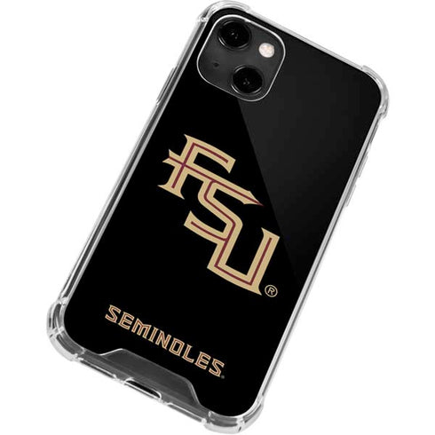 Florida State FSU Seminoles Black iPhone 14 Clear Case